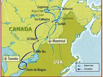 Circuit individuel (Autotour)  au Canada : Qubec et Ontario