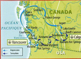 Circuit individuel (Autotour)  au Canada : Le passage intrieur